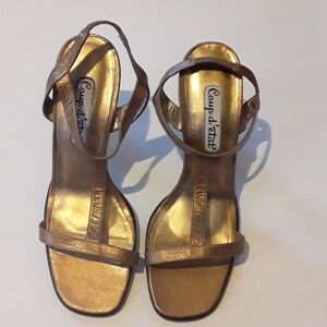 Coup d'etat Bronze gold shoes